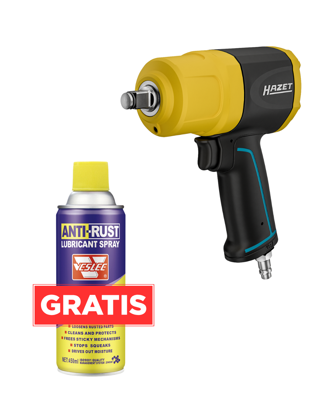 Set Hazet pneumatski pistolj + Gratis odvijač