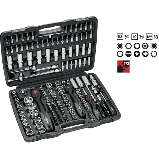 Vigor set gedora i torx 1/4" 3/8" 1/2" 172 kom VI-V2461
